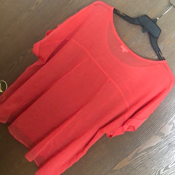 Sheer orange blouse - Picture 5 of 6